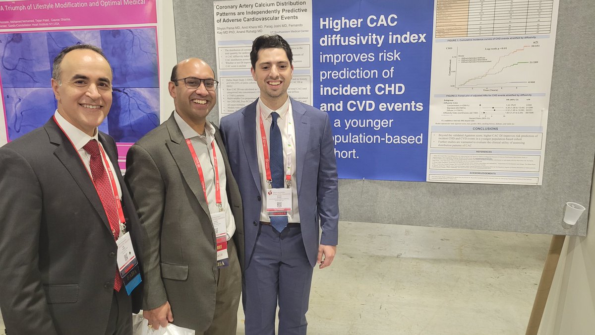 Great poster <a href="/AHAScience/">AHA Science</a> #aha23 by our former <a href="/utswheart/">UTSW Heart</a> med student Shyon Parsa on #CAC diffusivity in the Dallas Heart Study <a href="/dramitkhera/">Amit Khera</a>