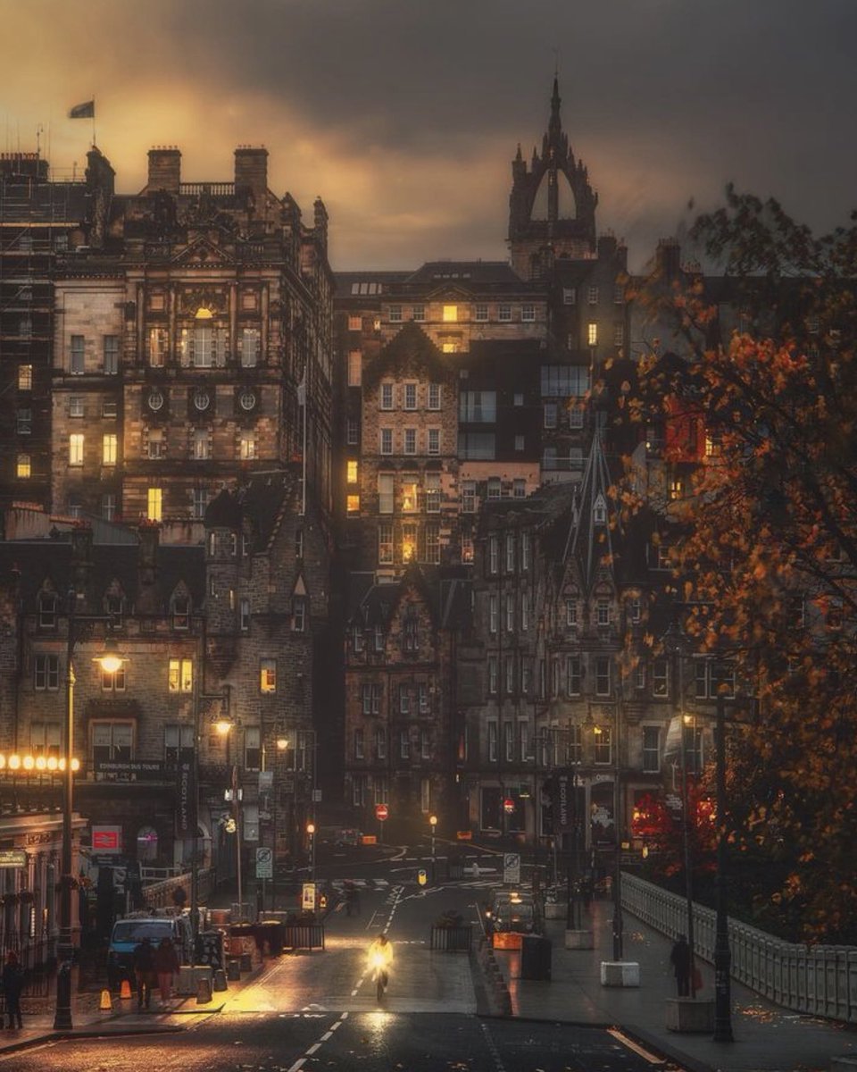 Magical Edinburgh at sunset.