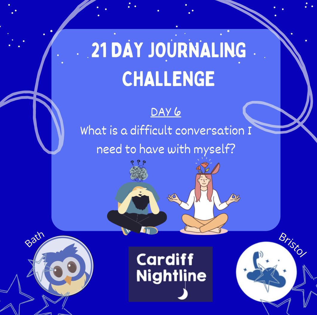 Day 6 of the Journaling Challenge!
What is a difficult conversation I need to have with myself?