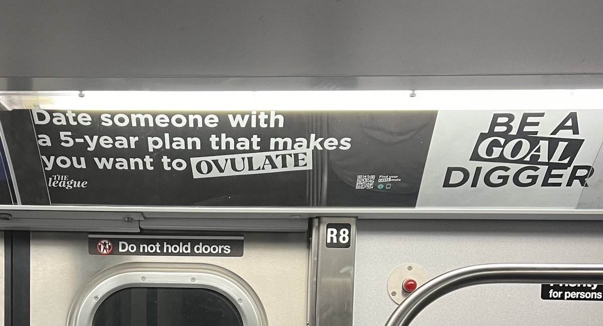 ElleAyeDub's tweet image. Seen yesterday on the A train…. #goaldigger