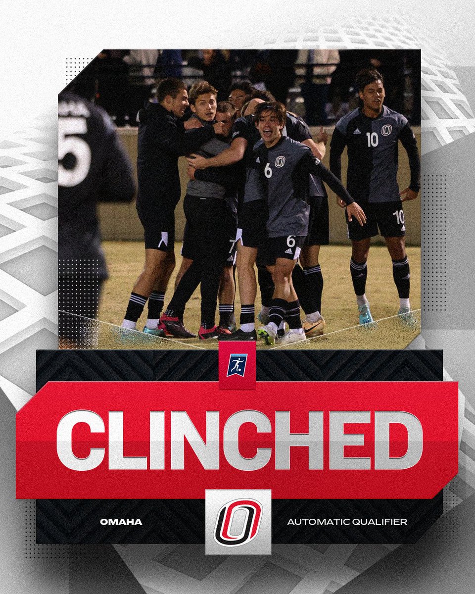 ⚫️ 𝗖𝗟𝗜𝗡𝗖𝗛𝗘𝗗 🔴

<a href="/OmahaMSOC/">Omaha Men's Soccer</a> is headed to the NCAA Tournament after taking the <a href="/TheSummitLeague/">The Summit League</a> tournament title!

#NCAASoccer