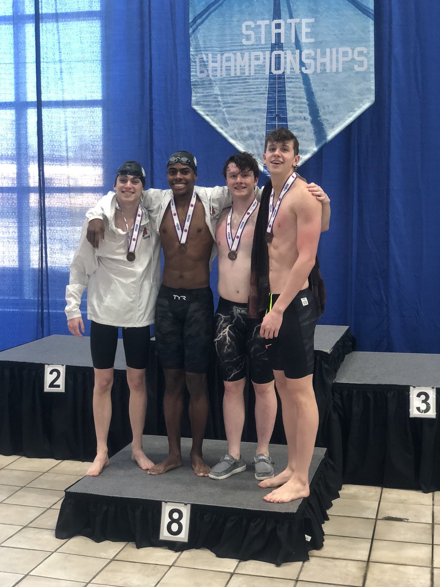 All-State medley relay! Congrats to Blake Carter, Xavier Hasty, Luke Williams, and Graham Adkins!