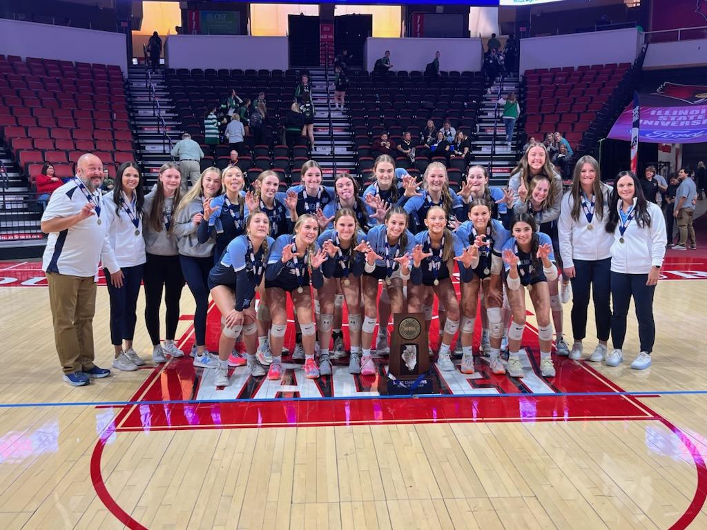 Your 2023 Class 2A Volleyball State Champs.  Mater Dei is your 8-time, that's right, 8-time champs