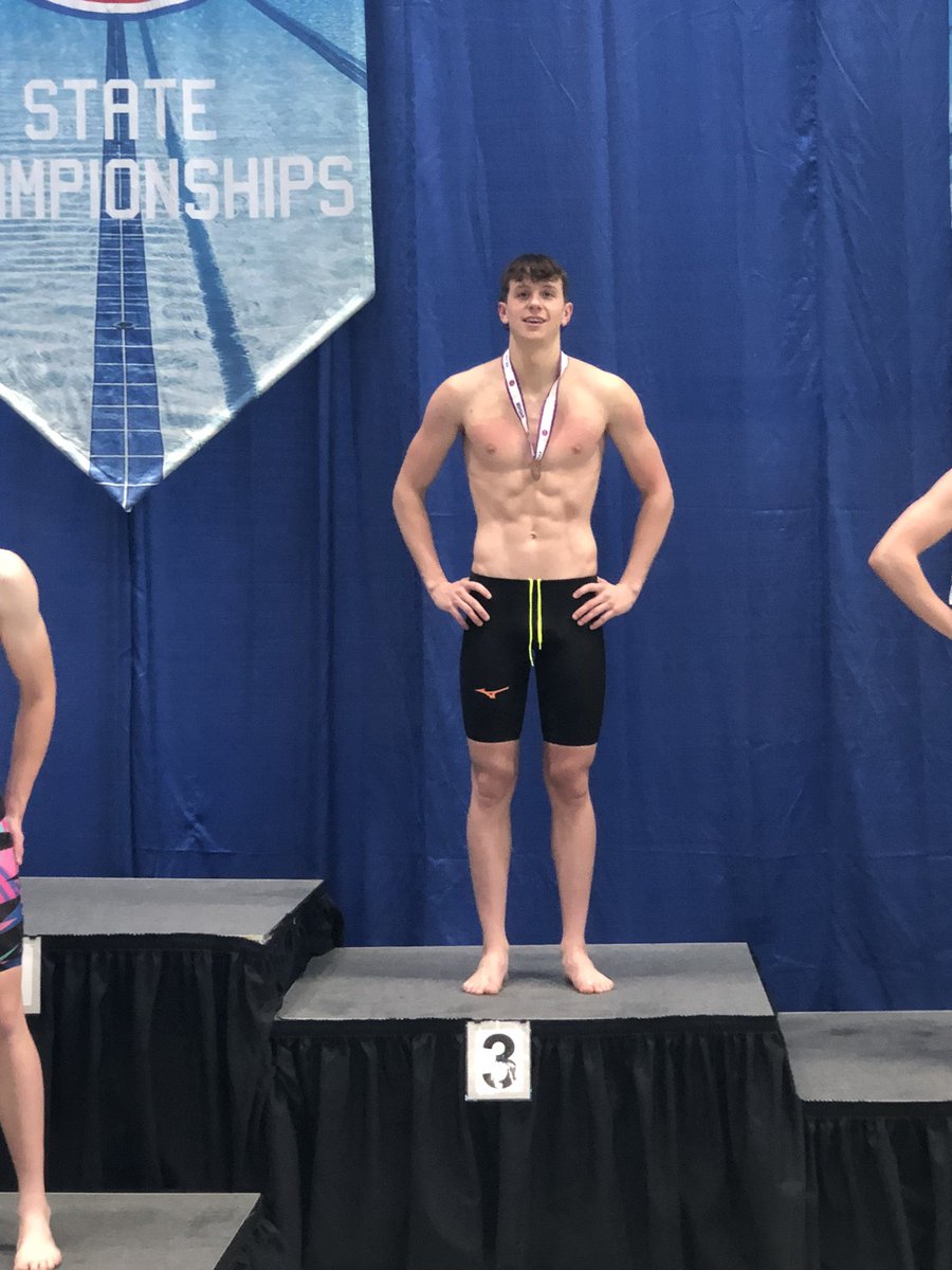 Graham Adkins with a 3rd place finish in the 50 freestyle at the MSHSAA state championship meet!