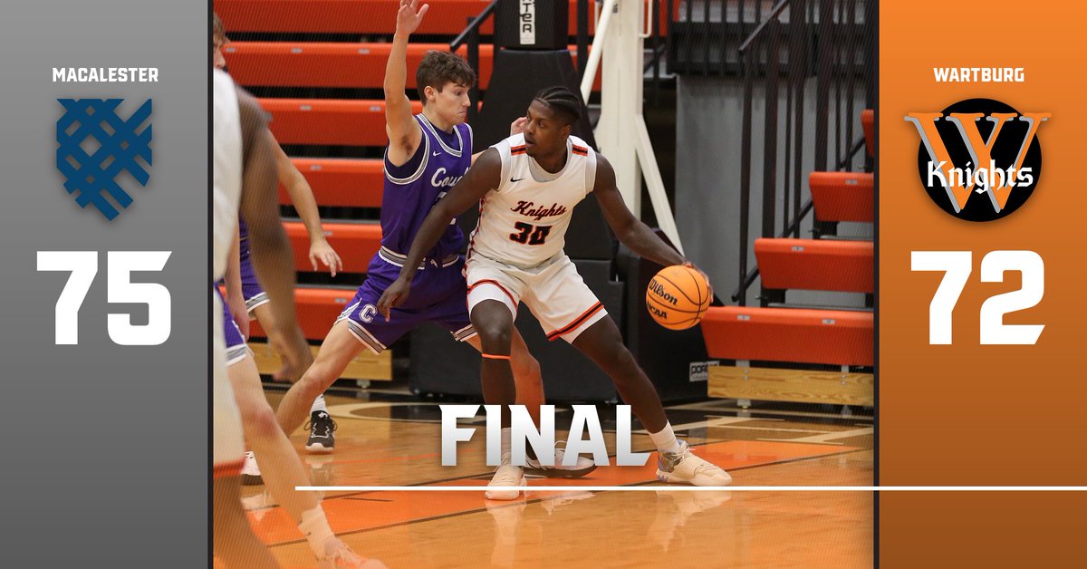 Final: Macalester 75, Wartburg 72.

Luke Ladwig: career-high 24 points &amp; 4 assists
Marshun Williams: 17 points &amp; 10 rebounds
