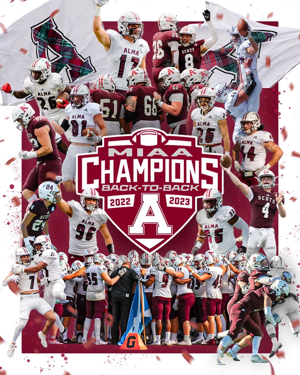 Alma College Football (@almascotsfb) on Twitter photo 10-0. Again.
#Back2BackChamps 
#PlayoffTime 10-0. Again.
#Back2BackChamps 
#PlayoffTime