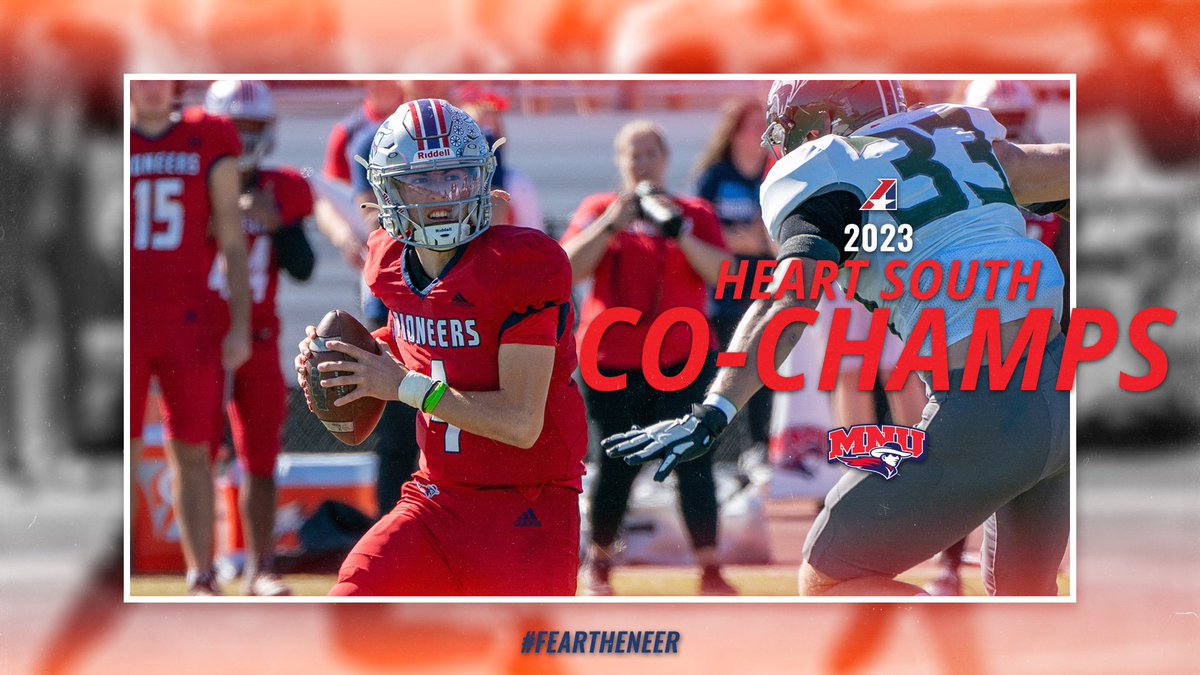 🏈 Final! MNU over #14 Benedictine 38-31 and the Pioneers are your 2023 Heart South Co-Champs! #FearTheNeer