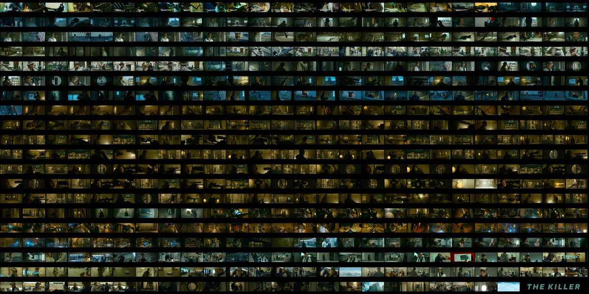 THE KILLER (2023)
Chapter One / Paris - The Target
517 individual shots in the first 30 min
the ominous color palette returns
dir: David Fincher
dp: Erik Messerschmidt
ed: Kirk Baxter
full #vashiframes soon...