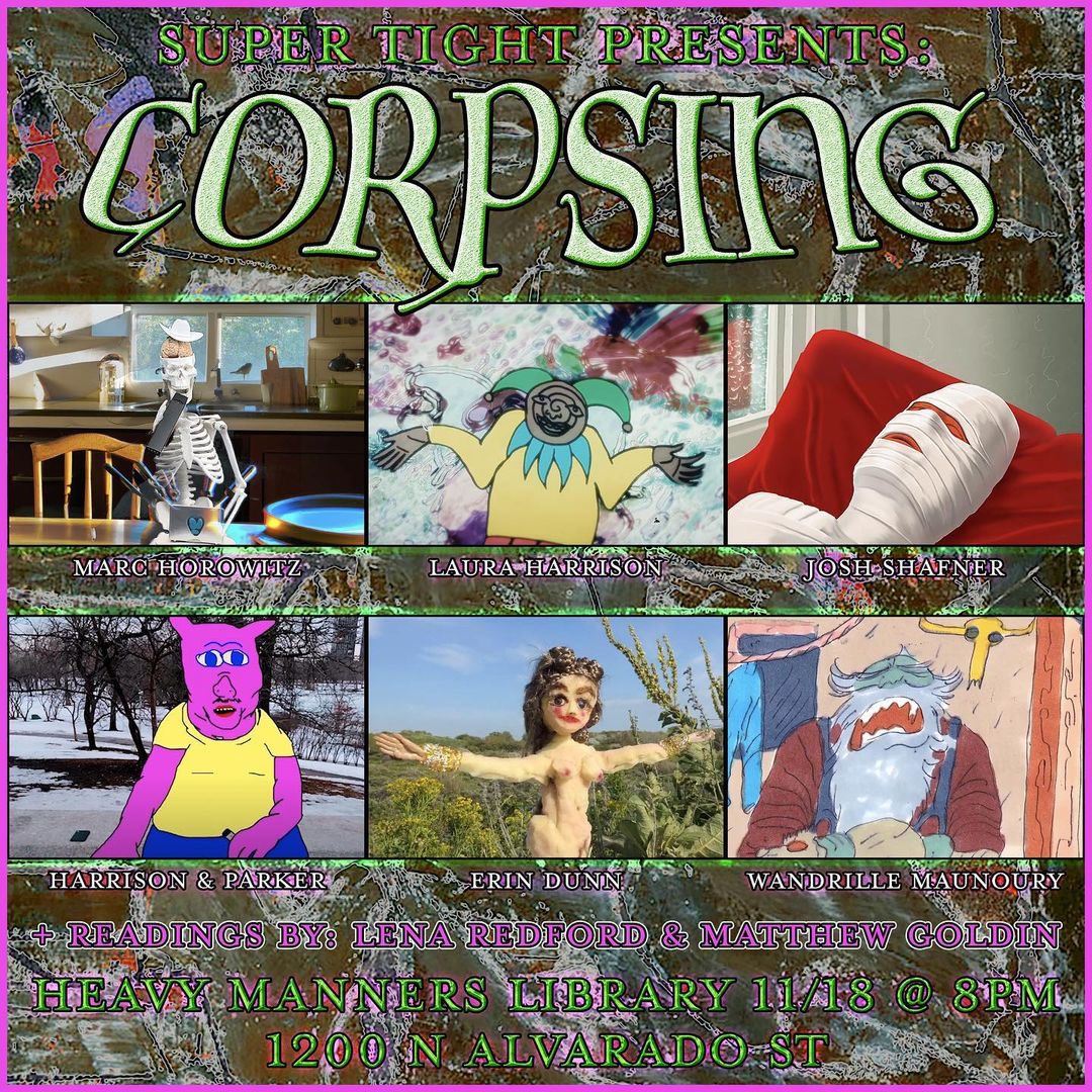 Screening “don’t tell peanut” next Saturday <a href="/heavymannerslib/">Heavy Manners</a> . A new 30 min film that is the joseph campbell for the incel community. So many other rad films too. Be there get it ~

eventbrite.com/e/super-tight-…