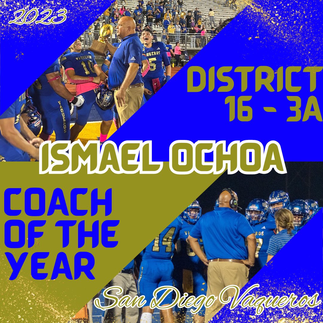 Congrats to your District 16-3A Coach of the Year <a href="/CoachBoOchoa/">Bo Ochoa</a> #DLTDGA #AGTG #CUIDADOCONLOSVAQUEROS
#DC #PROUDCOACH