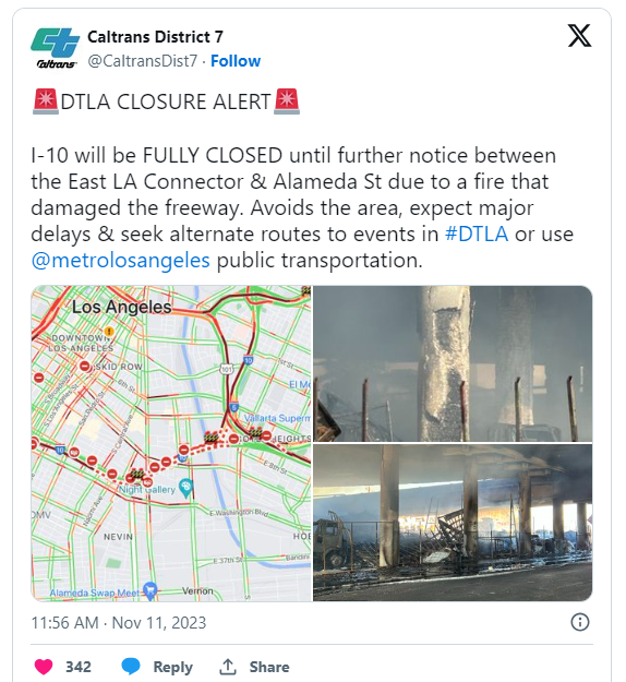Couldn't be a worse place in LA for this to happen in terms of traffic disruption. #DTLA
abc7.com/downtown-la-fi…