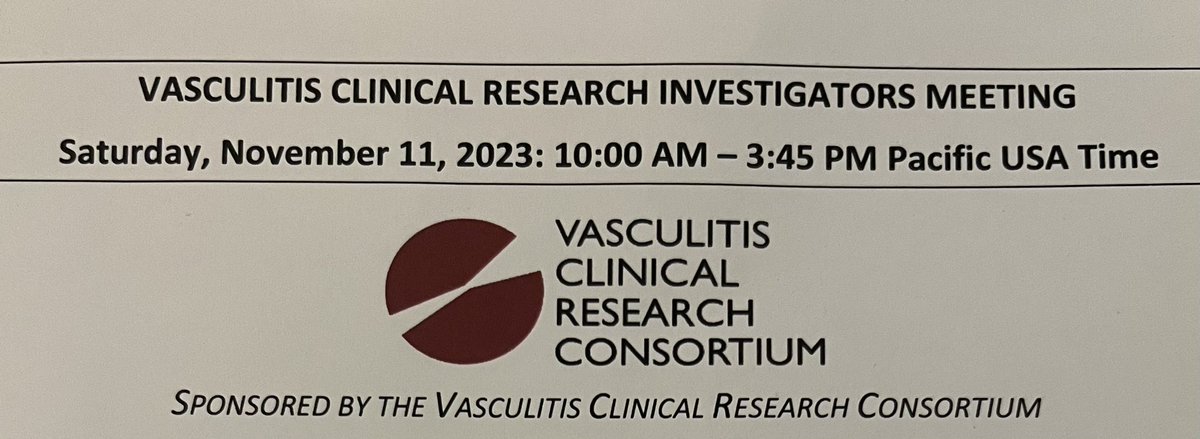 Rula Hajj-Ali (@rulahajjalimd) on Twitter photo So exciting time for Vasculitis!!Multiple current and planned clinical trials in different types of vasculitides presented at Vasculitis Research Investigators meeting <a href="/VasculitisFound/">Vasculitis Foundation</a> #ACR23 <a href="/CleClinicMD/">Cleveland Clinic MD</a> <a href="/MdWarrington/">KenWarringtonMD</a> <a href="/kwbyram/">Kevin Byram, MD</a> <a href="/AdamJBrownMD/">Adam J Brown</a> So exciting time for Vasculitis!!Multiple current and planned clinical trials in different types of vasculitides presented at Vasculitis Research Investigators meeting <a href="/VasculitisFound/">Vasculitis Foundation</a> #ACR23 <a href="/CleClinicMD/">Cleveland Clinic MD</a> <a href="/MdWarrington/">KenWarringtonMD</a> <a href="/kwbyram/">Kevin Byram, MD</a> <a href="/AdamJBrownMD/">Adam J Brown</a>