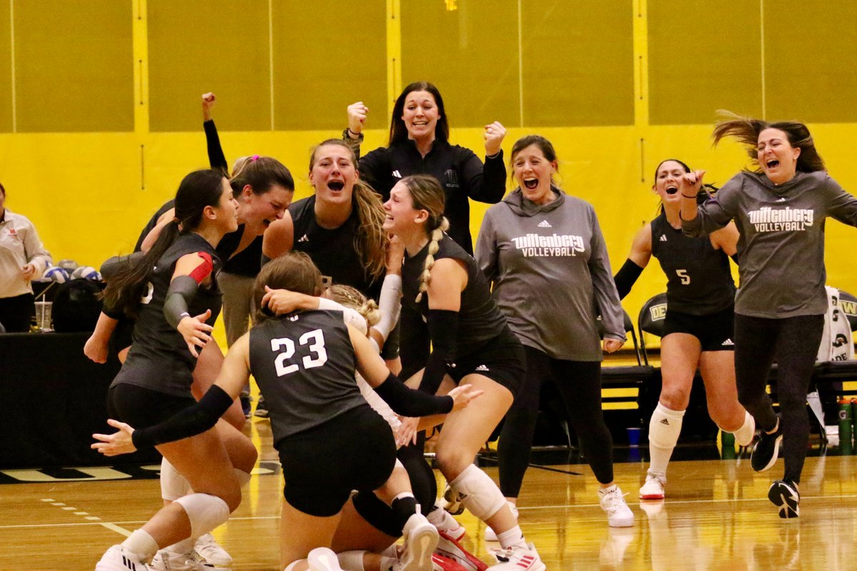 NCAC (@ncac) on Twitter photo No. 3️⃣ <a href="/WittAthletics/">Wittenberg Athletics</a> captured its league-leading 27th <a href="/NCAC/">NCAC</a> Volleyball Tournament title with an 3-2 upset over No. 1️⃣ <a href="/DePauwAthletics/">DePauw Tigers</a> in the tourney final.
<a href="/witt_wvb/">Wittenberg Volleyball</a> earns the NCAC's AQ into the 2023 @ncaadiii Volleyball Tournament. #NCACPride
📰 tinyurl.com/37jwvhba No. 3️⃣ <a href="/WittAthletics/">Wittenberg Athletics</a> captured its league-leading 27th <a href="/NCAC/">NCAC</a> Volleyball Tournament title with an 3-2 upset over No. 1️⃣ <a href="/DePauwAthletics/">DePauw Tigers</a> in the tourney final.
<a href="/witt_wvb/">Wittenberg Volleyball</a> earns the NCAC's AQ into the 2023 @ncaadiii Volleyball Tournament. #NCACPride
📰 tinyurl.com/37jwvhba
