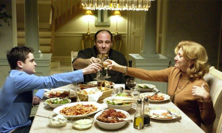 H_Francesa's tweet image. Tommy DeVito having dinner tonight before his big game tomorrow