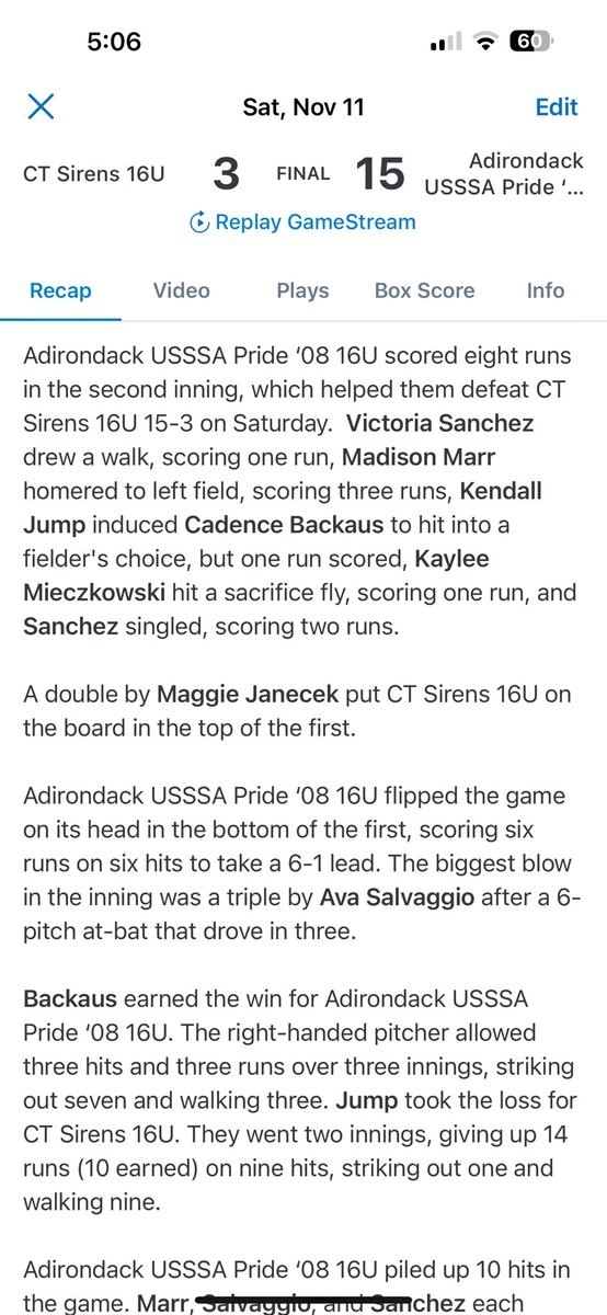 Adirondack Pride 16U & 18U - BACKAUS tweet media