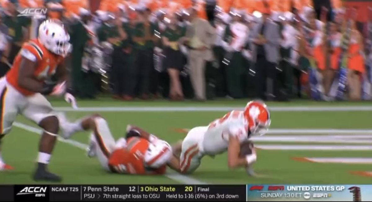 GrantReacts1's tweet photo. Both happen to the Miami Hurricanes.

Neither play was called a Safety. 

Same season https://t.co/dPdZ6hEpig