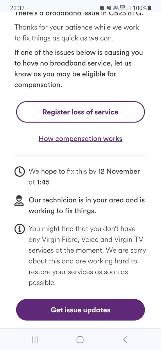 woltoncarr's tweet photo. @ChrisWCamb @anna_ritta1 @virginmedia On the service status page https://t.co/t6Sr4OKn0O