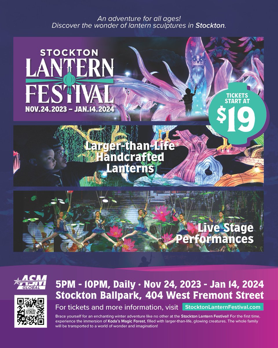 Stockton_CA's tweet image. Stockton Lantern Festival!  Nov. 24 - Jan 14. at the Stockton Ballpark!  Don't miss this one-of-a-kind event this holiday season.

Tix/Info: visitstockton.org/events/stockto…

#stocktonca #visitstockton #lanternfestival