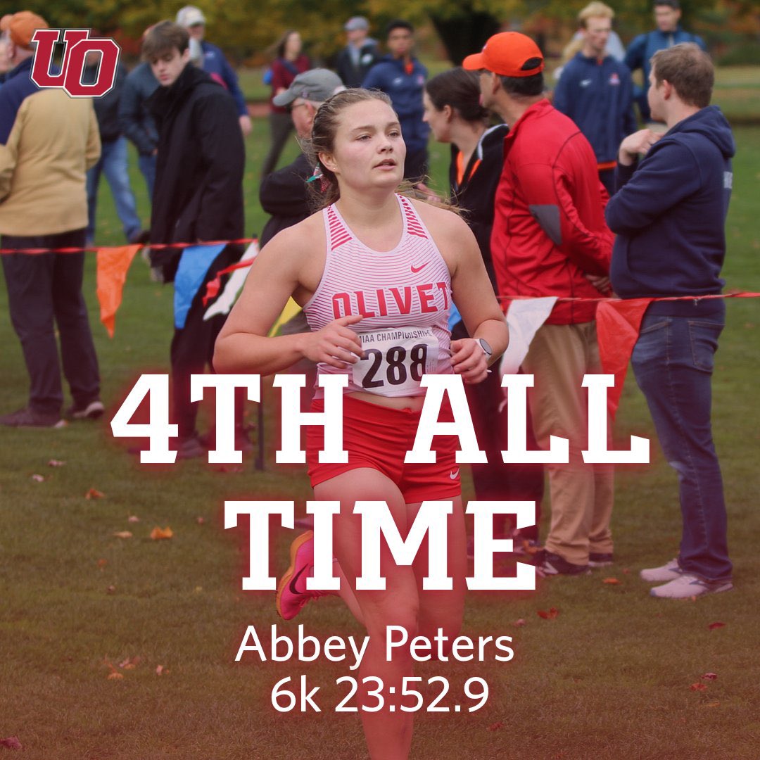 🚨Top 5 Times🚨

Abbey Peters runs a Top 5 Time in school history with a time of 23:52 to put her number 4 at Olivet. Sarah Grove also improved her number 3 time down to a 23:35!

#UOlivetXCTF #UOXCTF #gocomets☄️ #BuildTheFuture #CrossCountryComets