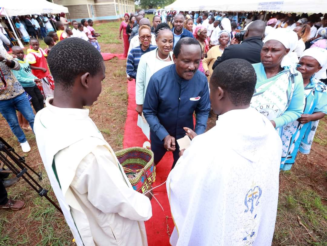 Today was a day of celebration with the Kyua Catholic Church faithfuls at Katangi that is in the process of becoming a Parish. Together with several leaders, we held a fundraiser to aid in the construction of the Priest's house to the joy of the congregants. Praise be to God.