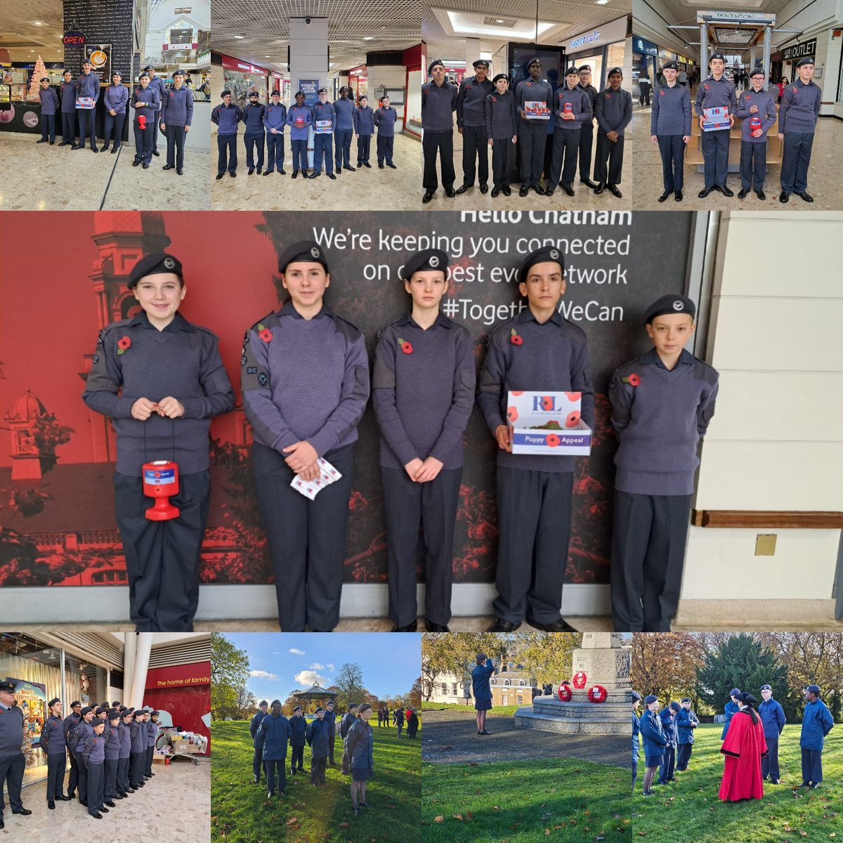 The Squadron was in Chatham Town Centre today supporting the RBL Poppy Appeal. A small contingent then attended a service with <a href="/Mayor_Medway/">Mayor of Medway</a> and <a href="/vincemaple/">Vince Maple #ProudToBeMedway</a> for Remembrance at Victory Gardens. Well done to all the Cadets and Staff.