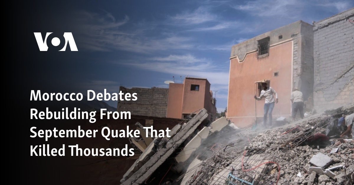 Morocco Debates Rebuilding From September Quake That Killed Thousands dlvr.it/SyjHvJ