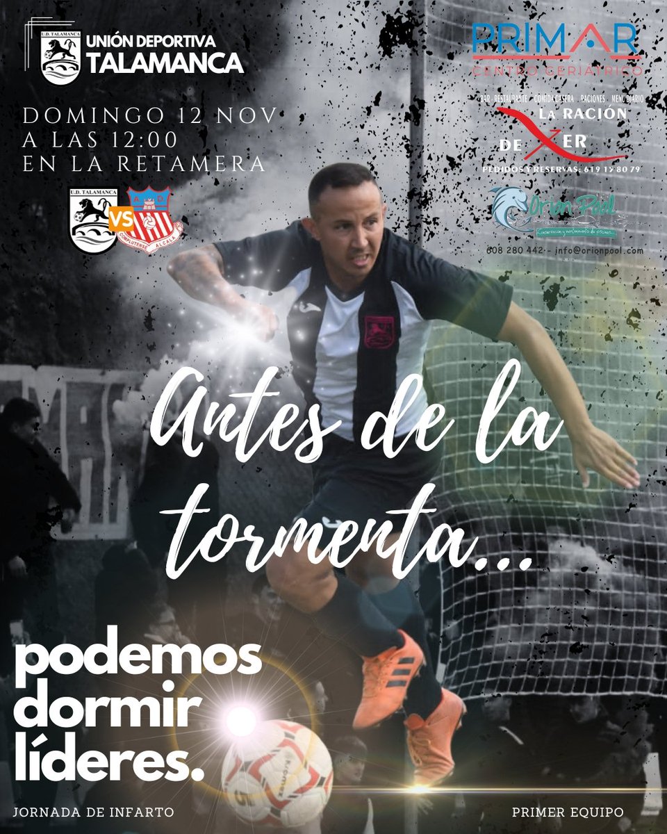 EL PRIMER EQUIPO juega ante el Colista 
Os esperamos a todos mañana domingo a las 12:00