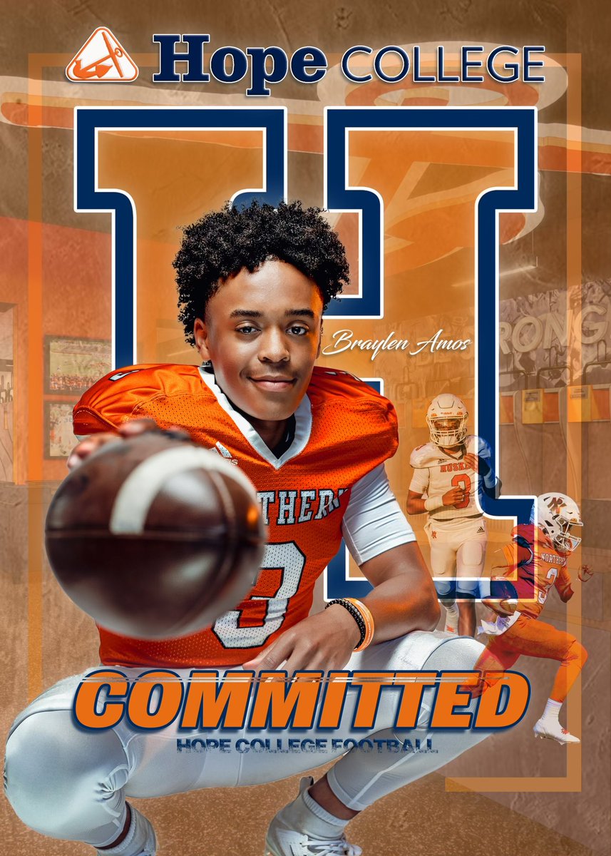 I’m am very proud to announce my commitment to carry on my academic and football career at Hope College! ⚓️