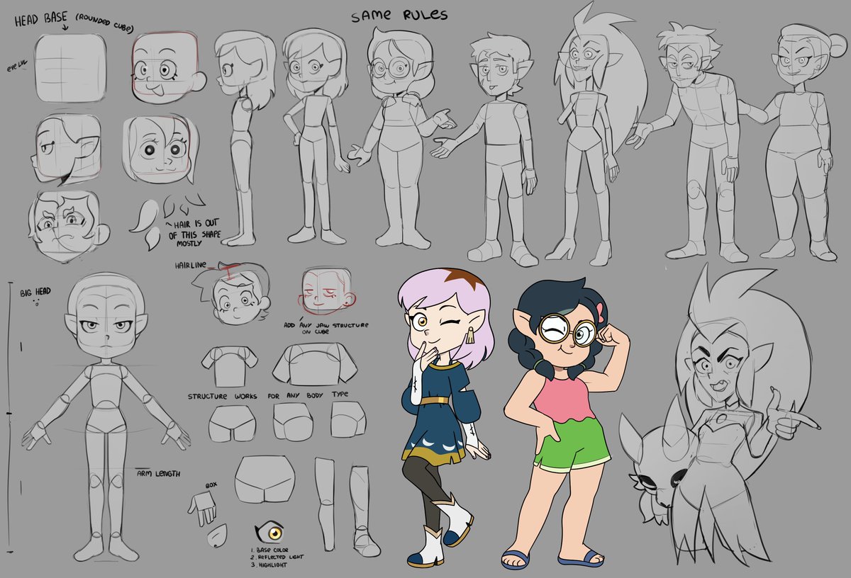 amba_si's tweet photo. The Owl House style characters cheat sheet!

A small guide for some parts, if anyone wants to try to draw in owl house style :)

#theowlhouse https://t.co/JLedNjor5a
