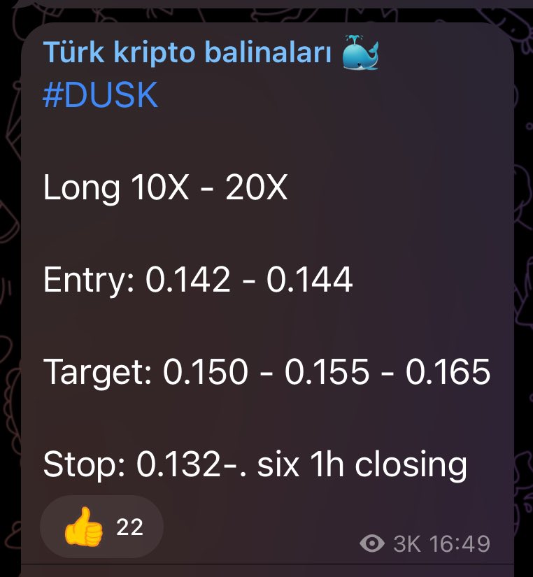 İki gün önce sizi #DUSK hakkında uyarmıştım, iyi bir alım fırsatı olduğunu söylemiştim ve bugün %25'ten fazla yükseldi! Biz en iyisiyiz, robotum mükemmel çalışıyor, yarın kripto para finans piyasasında yeni satın alma önerileri paylaşacağım. Tüm desteğiniz için umarım, sizi çok…