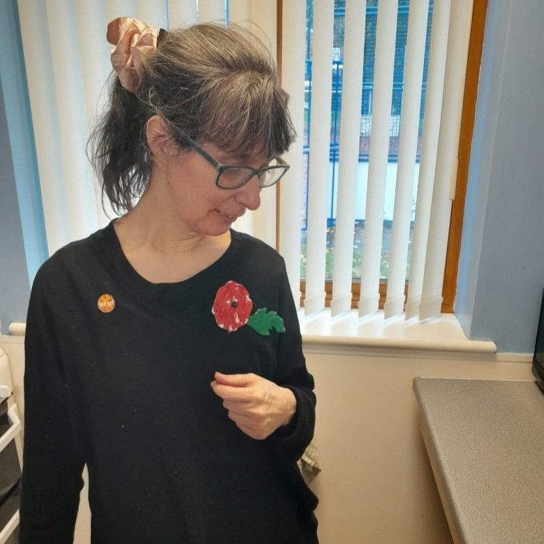 Customers at Mildenhall Hub spent time making their own poppies and wreaths, ready for #RememberanceDay. They came out beautifully! #MakingTheLeadingLivesDifference #SocialCare