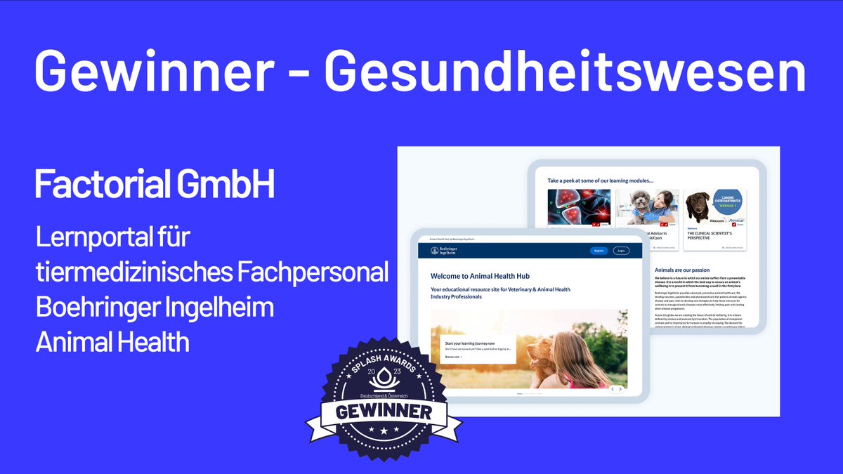 Splash Awards Deutschland & Österreich 2024 (@splashawards_de) on Twitter photo In der Kategorie Gesundheitswesen entschied sich die Jury für <a href="/Factorial_io/">Factorial.io / @factorial_io@social.factorial.io</a> und ihr Projekt für <a href="/BoehringerDE/">Boehringer Ingelheim</a> und überreichte ihnen damit gleich 2 Awards an einem Abend. Platz 2 ging an @1xInternet für ihr Projekt mit <a href="/uicc/">Union for International #CancerControl</a> 🎊🏆 #drupal #SplashAwards #SplashAwards2023 In der Kategorie Gesundheitswesen entschied sich die Jury für <a href="/Factorial_io/">Factorial.io / @factorial_io@social.factorial.io</a> und ihr Projekt für <a href="/BoehringerDE/">Boehringer Ingelheim</a> und überreichte ihnen damit gleich 2 Awards an einem Abend. Platz 2 ging an @1xInternet für ihr Projekt mit <a href="/uicc/">Union for International #CancerControl</a> 🎊🏆 #drupal #SplashAwards #SplashAwards2023