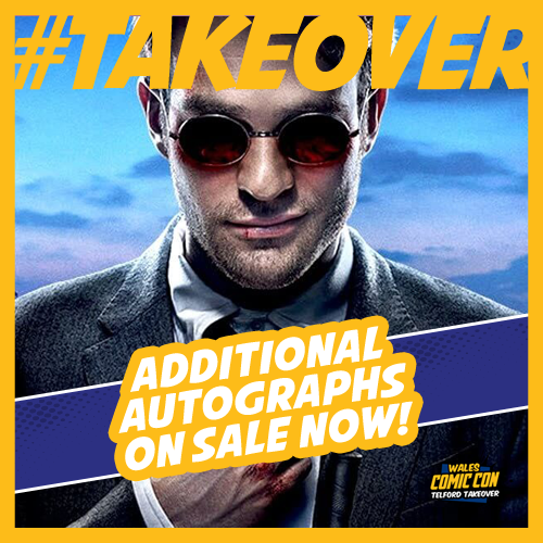 TelfordTakeover's tweet photo. A final group of autographs with the #Daredevil legend, Charlie Cox, have been added and are available to preorder! #TelfordTakeover #WalesComicCon 😈

Online Store ➡️ https://t.co/gRZTDoGzq7 https://t.co/76FTspJtto