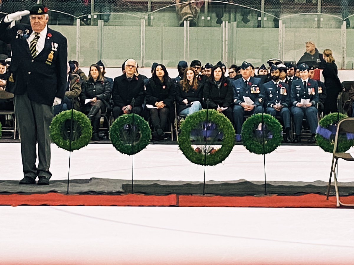 Honoured to lay a wreath at the Transcona Legion No. 7 Remembrance Day Service. Today and every day lest we forget the sacrifices of those who have served, those who continue to serve, and their loved ones.