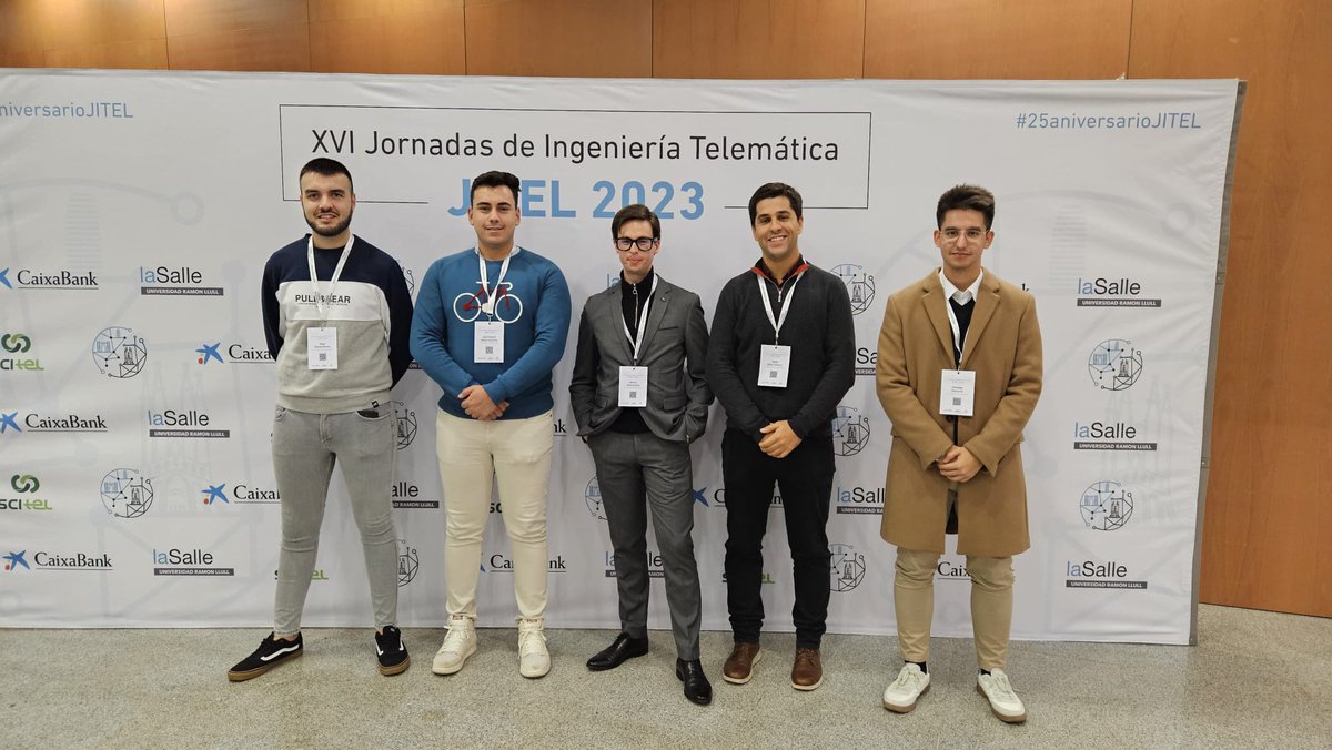 jgtheanswer's tweet image. Amazing week in #Barcelona at the Spanish National Conference on #ComputerNetworks, #JITEL2023 (@scitel_es) with good friends to share the avances in the field. The @spilabuex team presented three papers, a poster and participated in a panel. @juanmamuro @jmgaralo @QuercusSEG