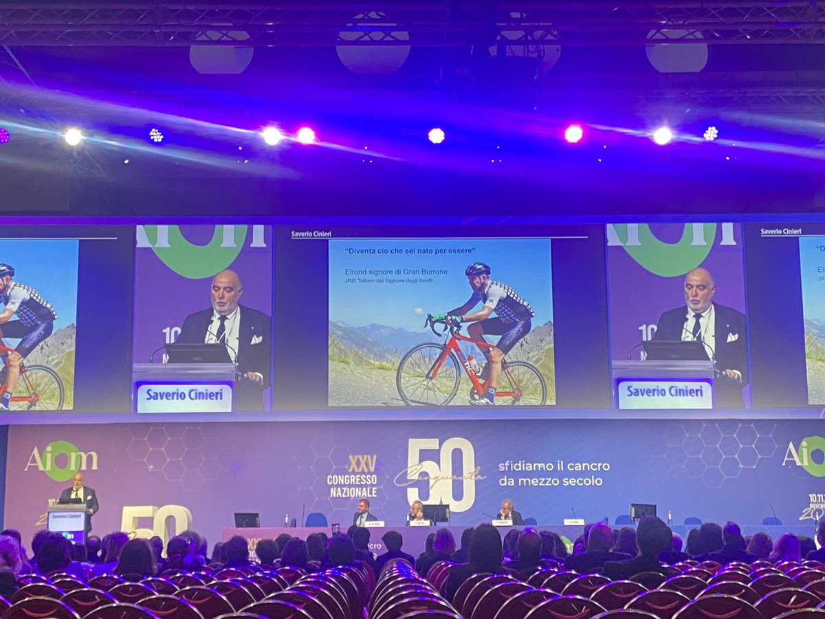 #AIOM23 <a href="/MassimoDiMaio75/">Massimo Di Maio</a>, next president elect
“The person I would like to be in 10 years”, as <a href="/matteolambe/">Matteo Lambertini, MD PhD</a> said this morning👏🏼
<a href="/AIOMtweet/">AIOM</a>