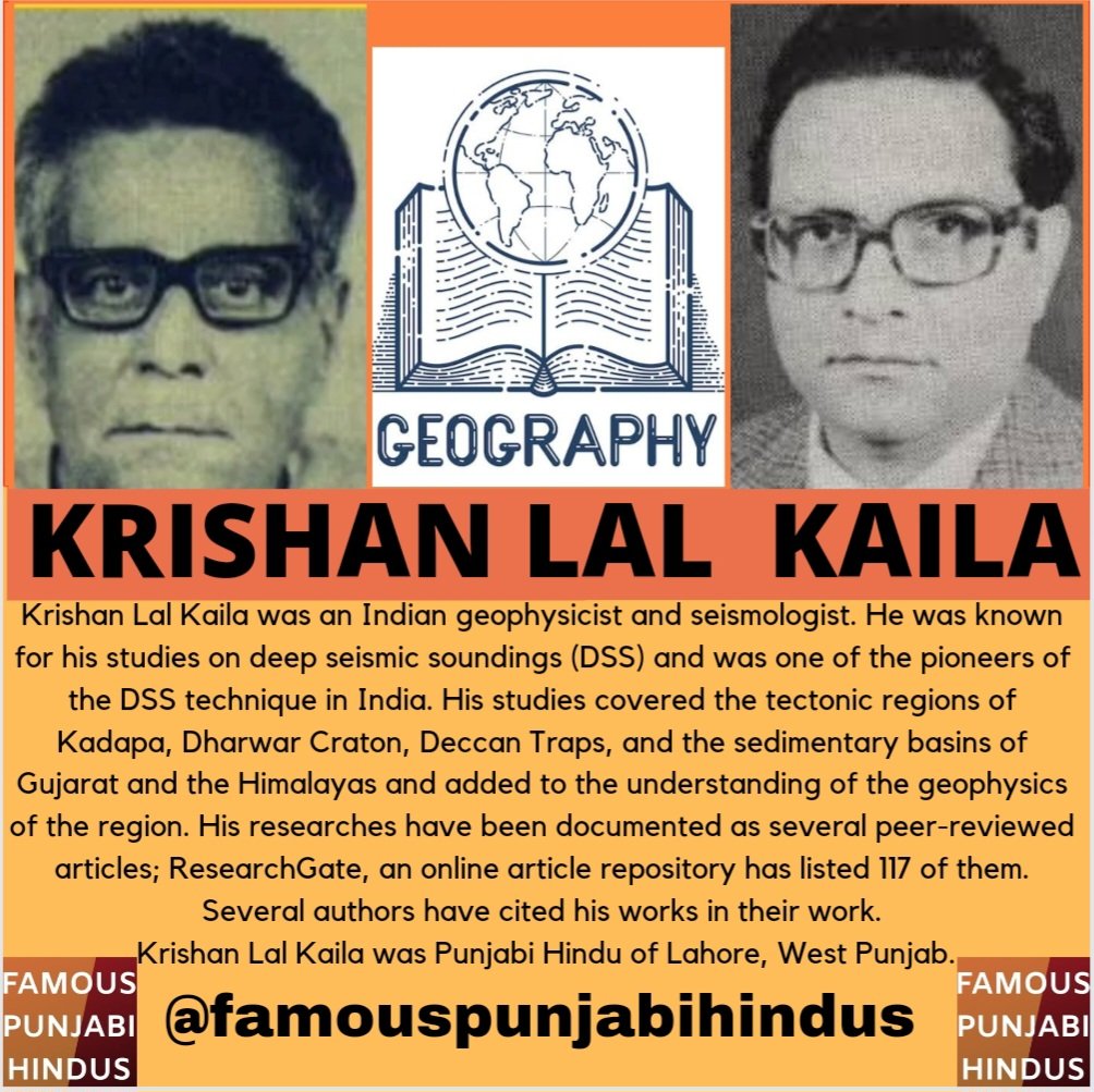 Krishan Lal Kaila - Famous Indian Geographer #krishanlalkaila #lahore #punjabihindu #hindupunjabi #geography #geographer #geophysics #seismology