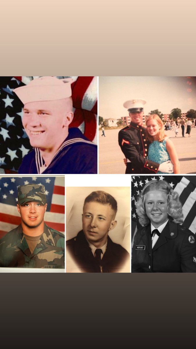 Thank you to my Great Grand Father (Army), Pappy (Navy), Nanny (Army), Father (Marines), Uncle (Army) for your service! 

Praying I can serve at some point in my life to make it 6 straight generations!