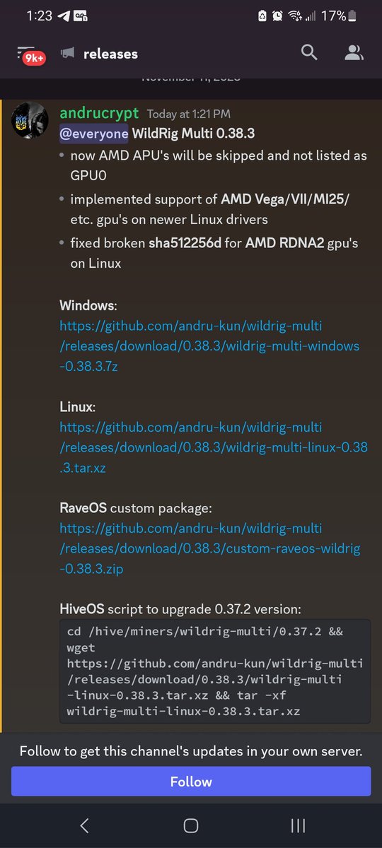 SerpentXTech's tweet photo. Update for #Wildrig #miner 0.38.3 support for #radeon #Vega #VII etc. Quick fix for @RXD_Community
Sha512256d #crypto #mining https://t.co/N6y3fTlqzP