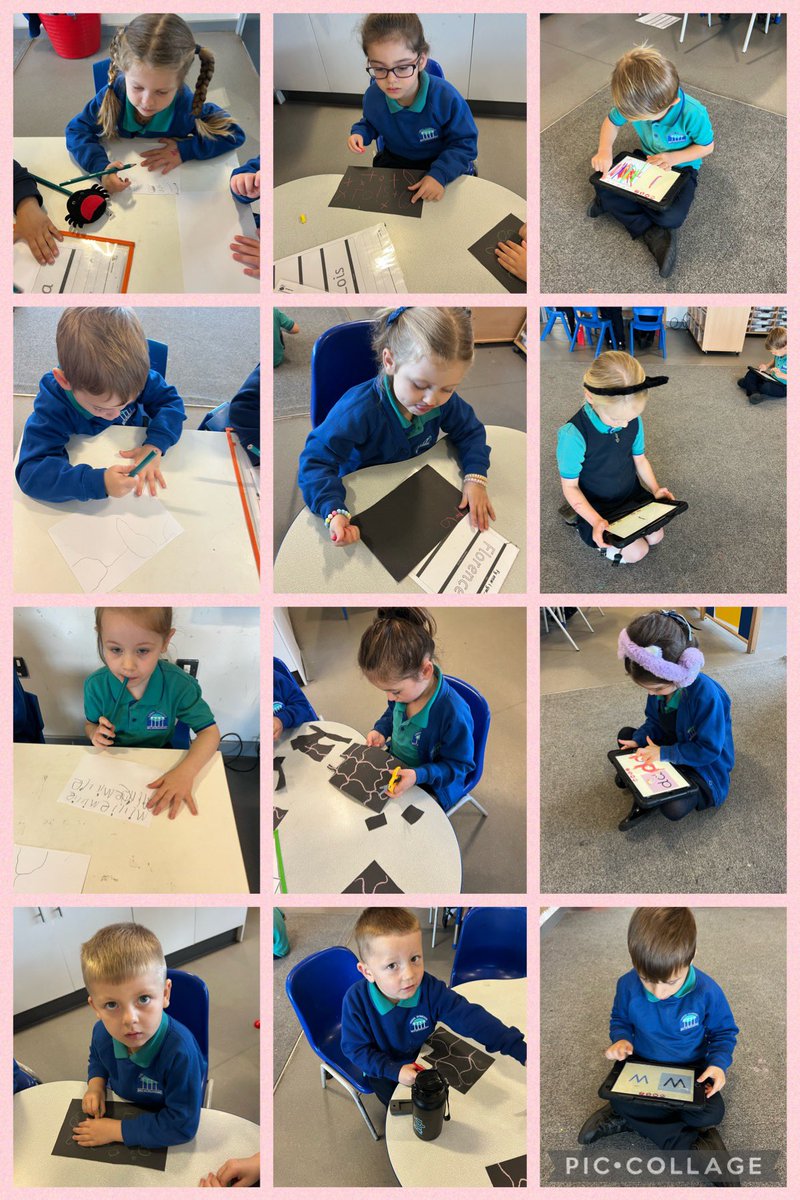 Ymarfer ein sgiliau ffurfio, torri ac adnabod llythrennau ~ Practicing our forming and cutting skills as well as recognising our letters using Tric a Chlic.