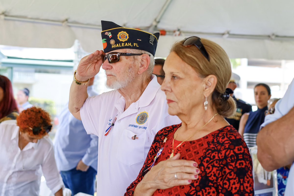 cityofhialeah's tweet photo. On this #VeteransDay, we express gratitude for the courage and dedication of our veterans. Their selfless service resonates in our hearts, and in their honor, we stand together, acknowledging the lasting legacy of these brave individuals. https://t.co/zqGCbe3lnI
