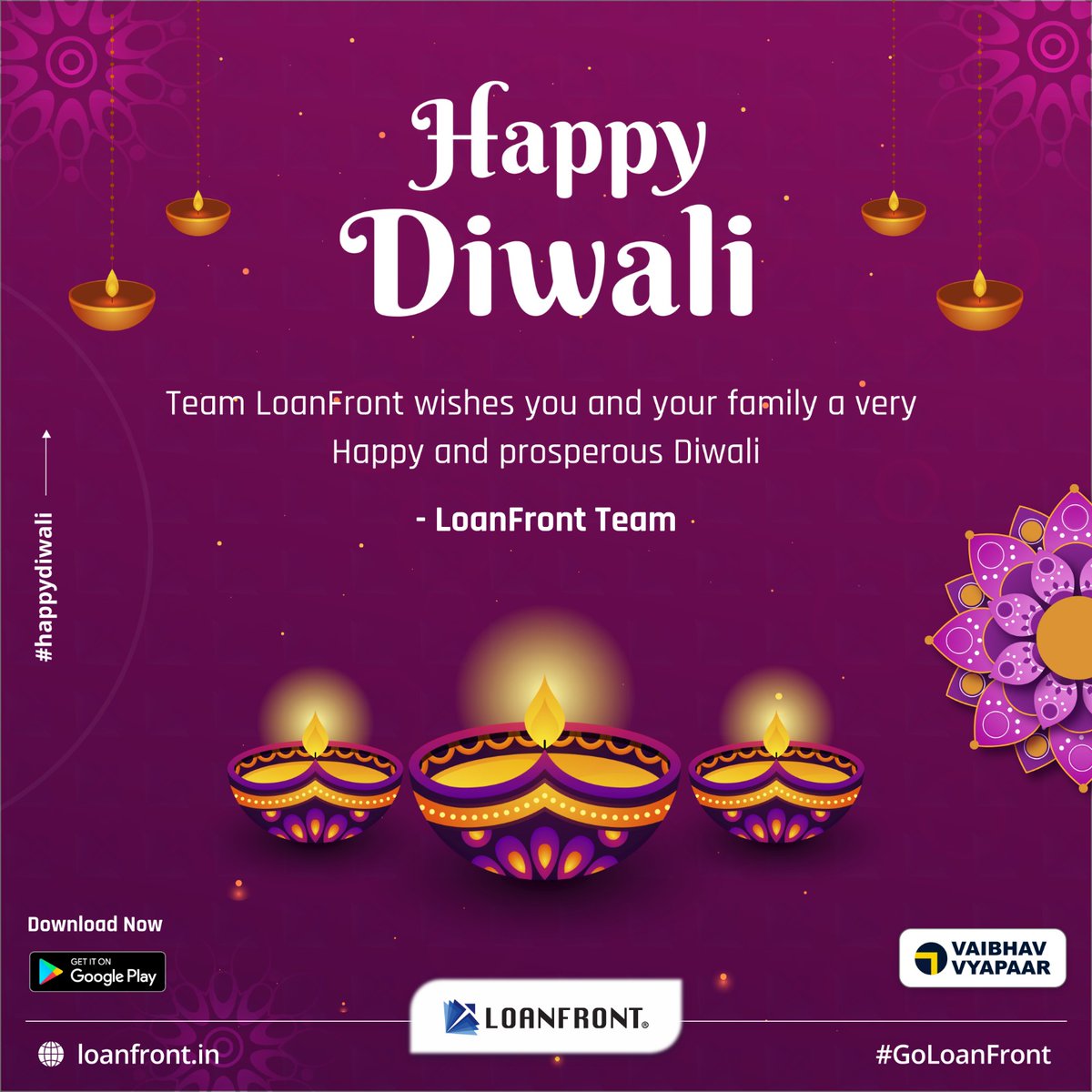 Wishing you a sparkling Diwali filled with the glow of love and the sparkle of success 💥🎆✨
#GoLoanFront #loanservices #festivevibes #subhdiwali #financialservices #quickloans #loanfront #pocketfriendly #easyloan