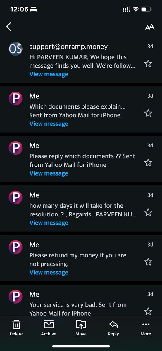 bains2747's tweet photo. @SteveMichee Bro I sent them multiple emails, thier support is very pathetic they don’t even reply. See screenshot https://t.co/PokWIpa03A