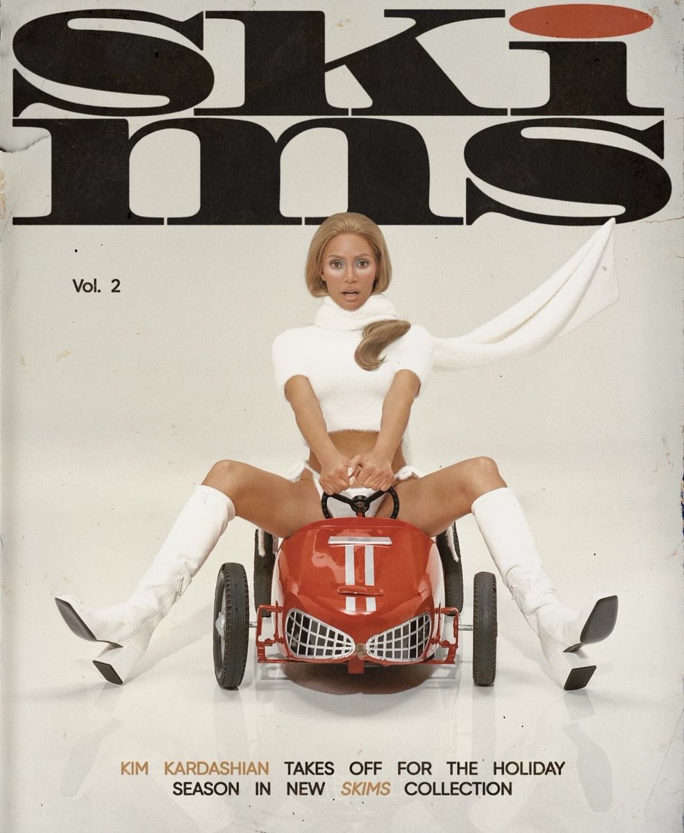 Kim Kardashian for her SKIMS holiday campaign.