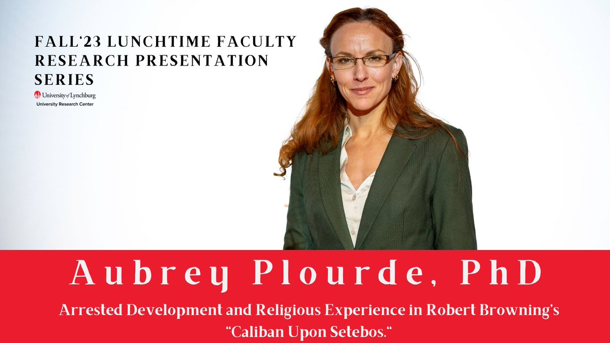 ResearchWithUL's tweet photo. Incase you missed Dr. Aubrey Plourde's fascinating talk about, "Arrested Development and Religious Experience in Robert Browning's 'Caliban Upon Setebos.'" check it out on Youtube!

Youtube: https://t.co/ceJKJ1BsAl https://t.co/sxbZWXQtGK
