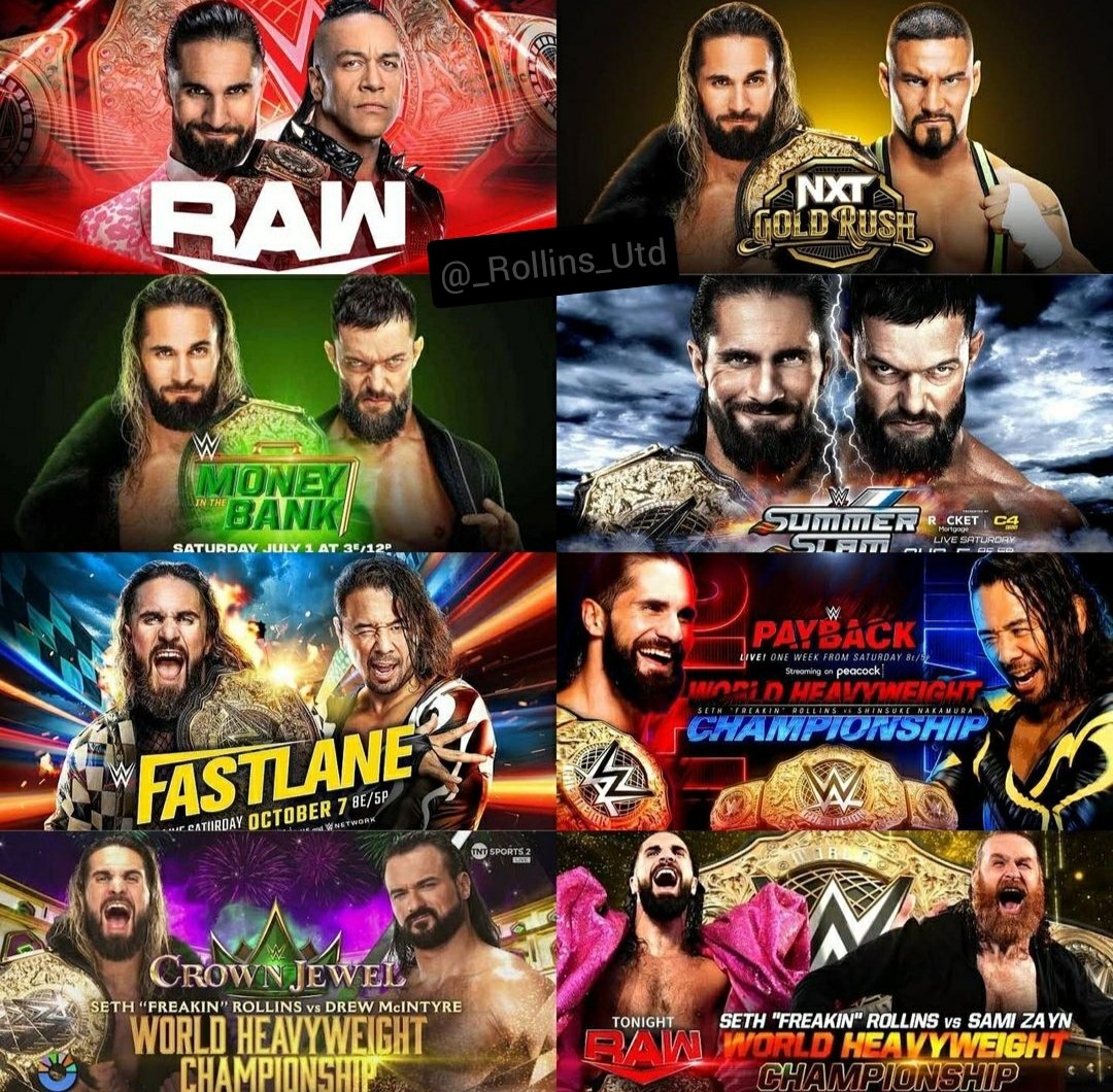 Seth 'FREAKIN' Rollins Title defences since winning the World Heavyweight Championship at #WWENOC 🔥🌟💥

 #Banger after #Banger after #Banger