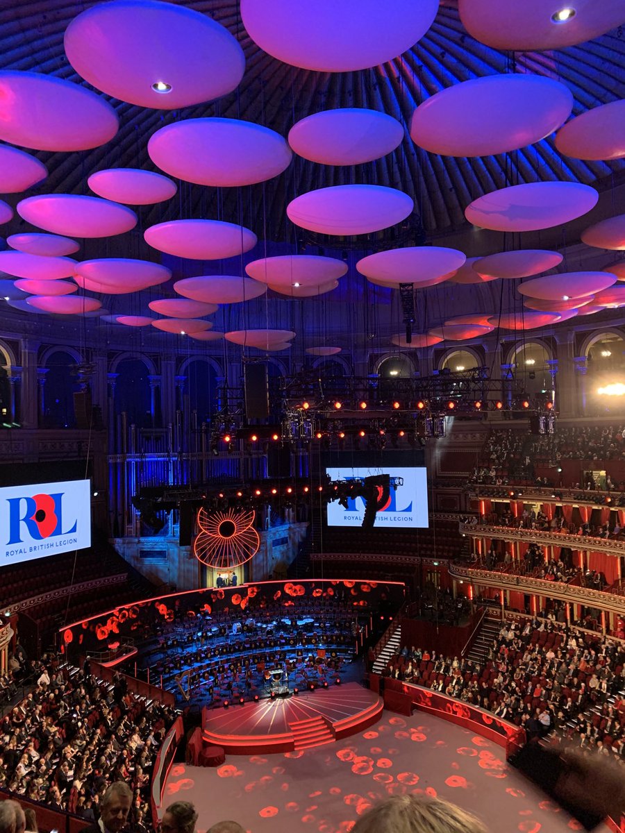 Just taken our seats for the festival of Remembrance at the Royal Albert Hall