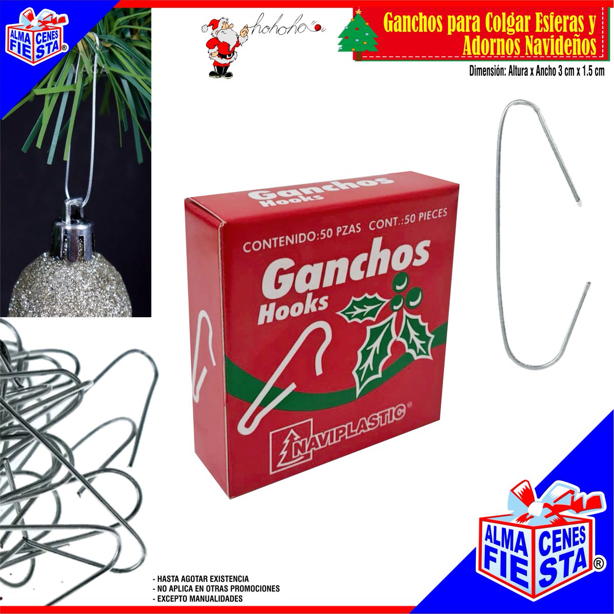 almafiesta64's tweet image. #Ganchos para #Colgar #EsferasNavideñas o #AdornosDecorativos 
Para más informes 👉👉👉 bit.ly/2E0Vi2B
O manda mensaje privado y con gusto atenderemos tus dudas 📲