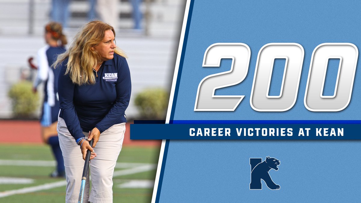KeanAthletics's tweet photo. Congratulations to @KeanFH Head Coach Leslie LaFronz on collecting her 200th Career Victory at Kean as the Cougars advanced in the NCAA Tournament https://t.co/9yNdDmFaFj