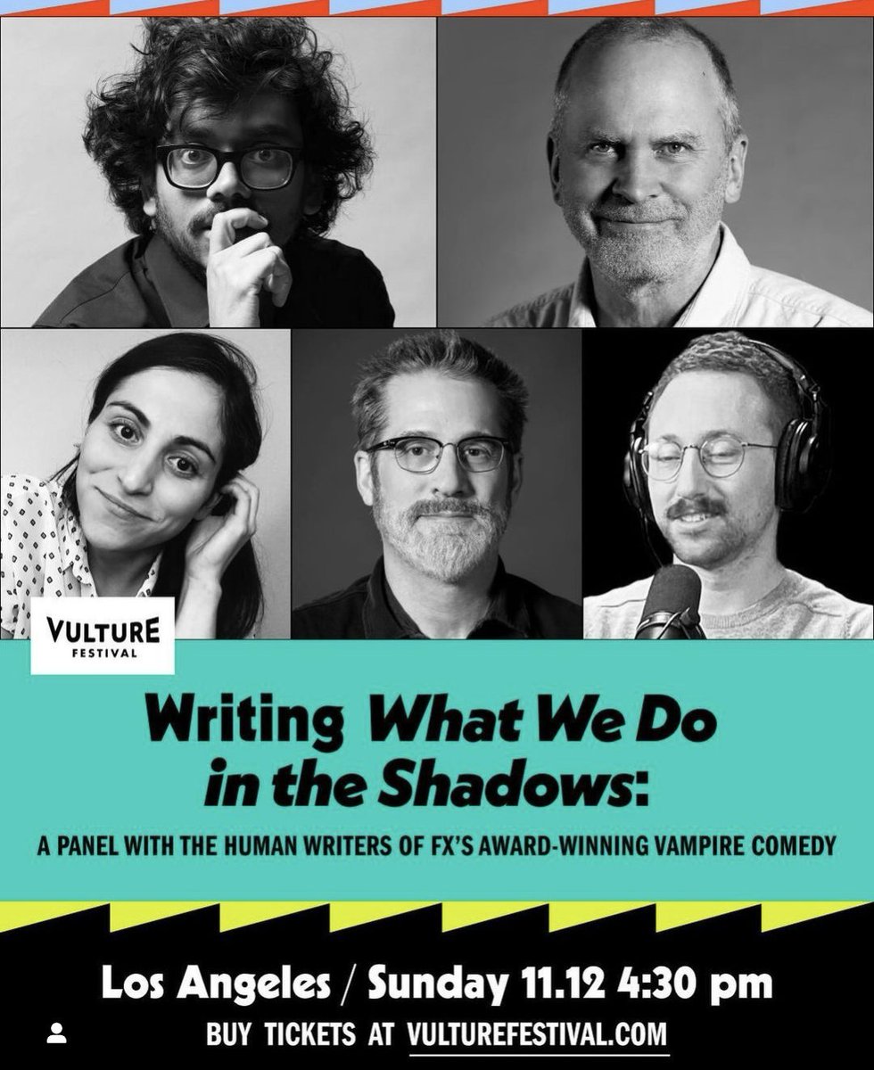 tomorrow! afternoon! in LA! we will have a good time talking about our favorite very dumb and very lovable vampires -- get your @vulturefestival tickets here: vulturefestival.com/events/writing…